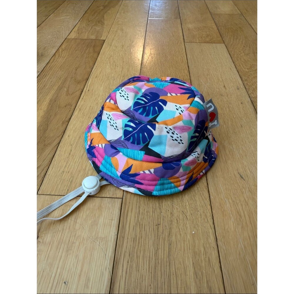 Kids' Multicolor Tropical Bucket Hat with Chin Strap